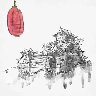 矢量古风建筑免抠