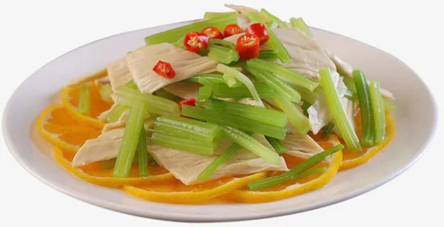 剁椒素拌爽口腐竹拼盘摄影免抠