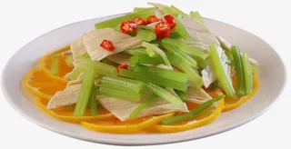 剁椒素拌爽口腐竹拼盘摄影免抠