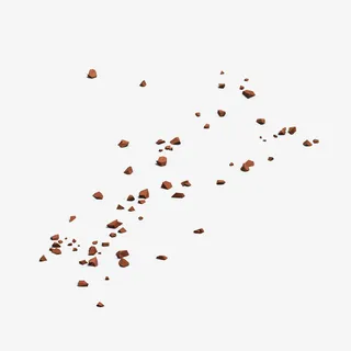 棕色的碎屑3D泥土免抠