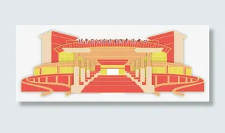 博鳌亚洲论坛国潮手绘免抠