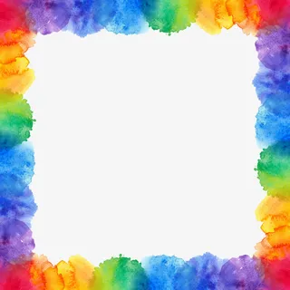彩虹边框免抠