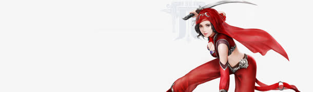 手绘红衣复仇女人物免抠
