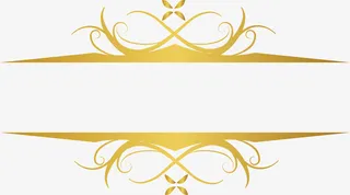 金色藤蔓装饰免抠