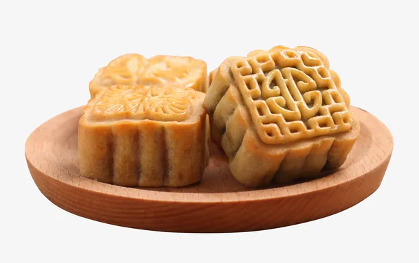 圆盘中的方形月饼免抠