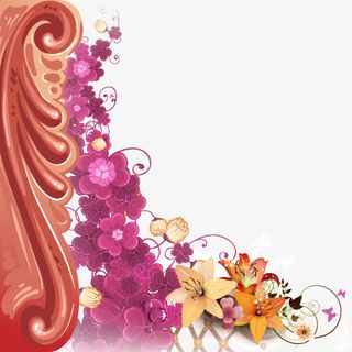 时尚促销花纹免抠