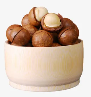 木碗里的夏威夷果免抠