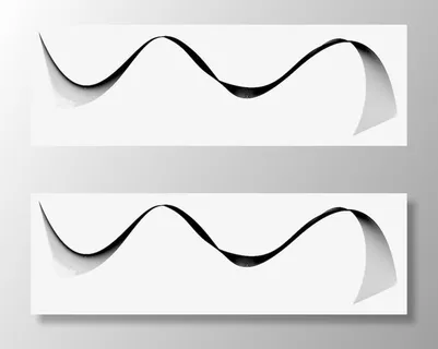 曲线免抠漂浮彩带元素