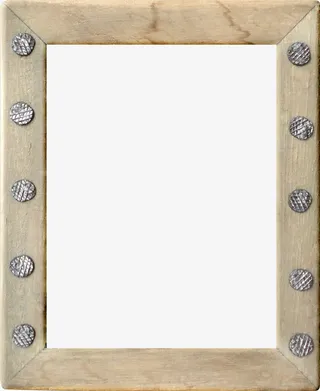 棕色木框钉子免抠