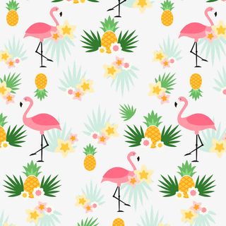 卡通火烈鸟背景装饰