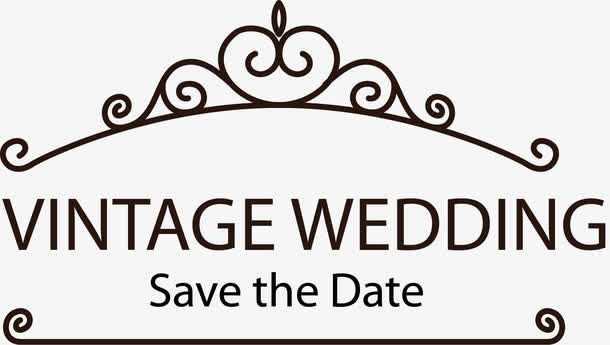 矢量婚礼邀请函花边边框素材免抠