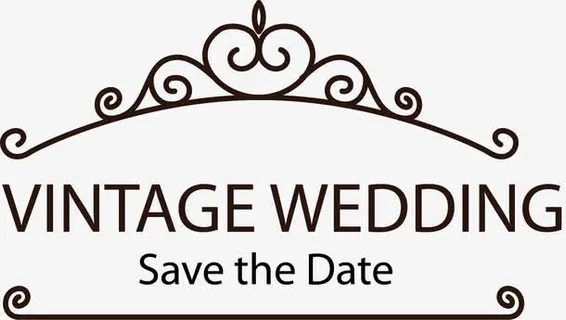 矢量婚礼邀请函花边边框素材免抠