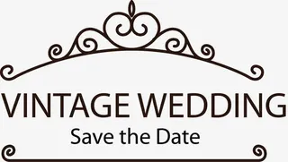 矢量婚礼邀请函花边边框素材免抠