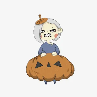 万圣节南瓜裙子免抠