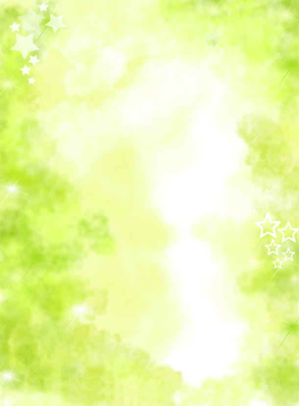 绿色梦幻草地星星免抠