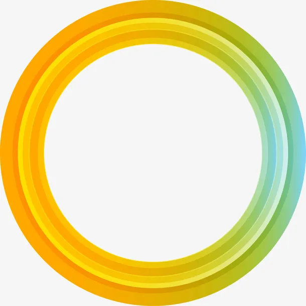黄色渐变圆圈免抠