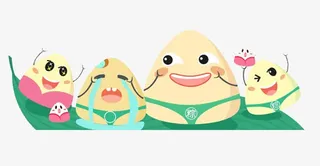 卡通粽子形象设计素材免抠