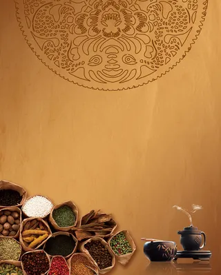 暗花底纹古典元素食疗养生背景素材高清