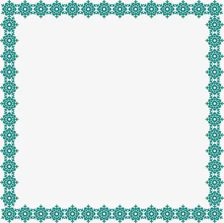 冬季绿色雪花框架免抠