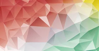 粉蓝黄三色小清新几何背景图高清