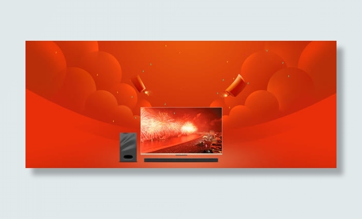 小米电视红色主题背景