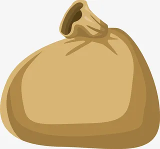 卡通圣诞老人的礼物袋子免抠