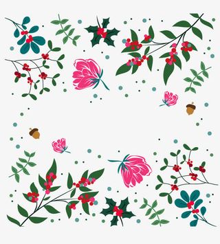 浪漫花朵边框装饰免抠