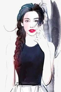 水彩女孩免抠 水彩女孩免抠