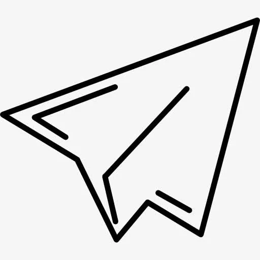 纸飞机的轮廓图标免抠