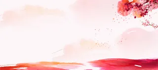 天猫粉红色祥云花瓣大气花朵柔美服装背景高清