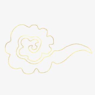 中国风传统烫金祥云图案免抠图免抠