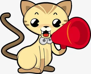 喊口号的猫咪免抠