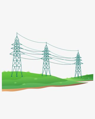 高压电网透明图免抠