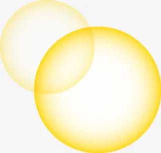 手绘黄色梦幻光效免抠