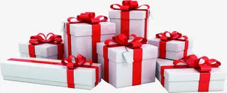 白色的礼物堆背景图片