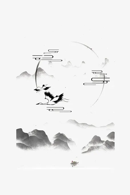 中国山水画素材下载免抠