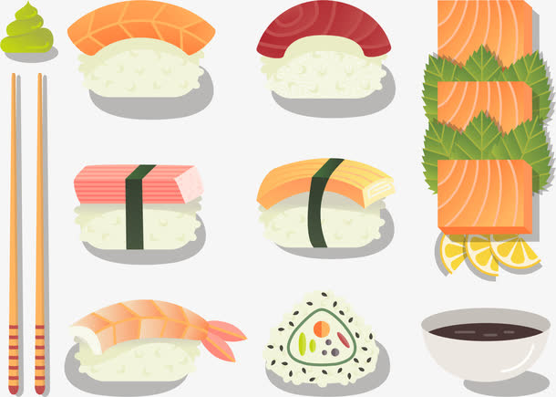 矢量日本料理免抠