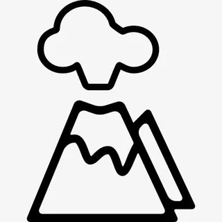 火山爆发图标免抠