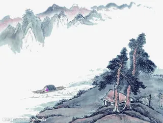 水墨山水画免抠