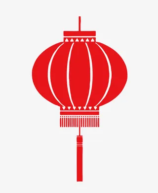剪纸灯笼免抠