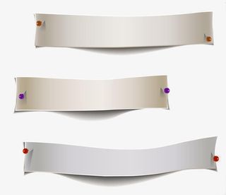 简约风格便利贴纸横条边框免抠