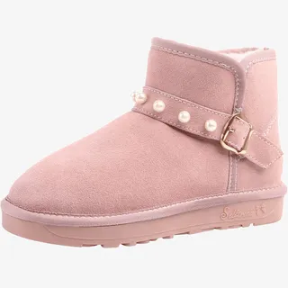 粉色女士雪地靴免抠