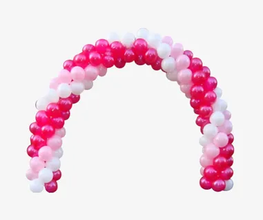 紫色白色气球门素材图片免抠