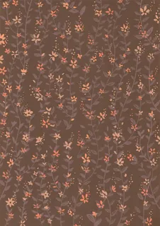 黑色小花大屏背景