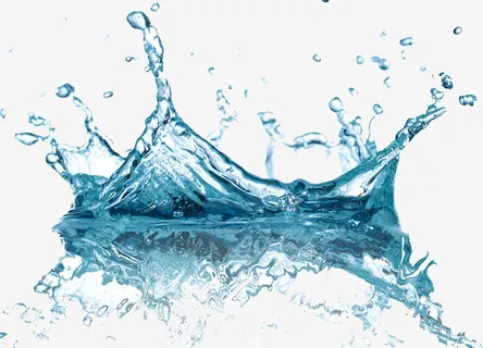 蓝色水花飞溅素材免抠