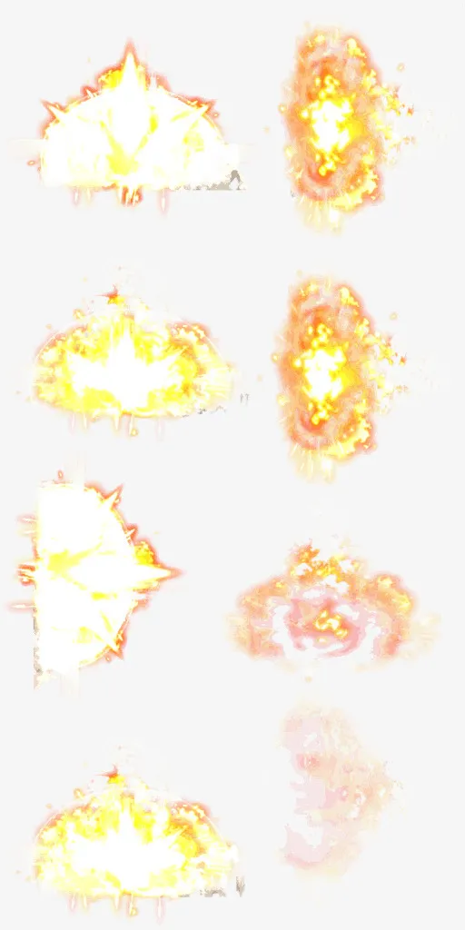 燃烧的爆炸火焰免抠
