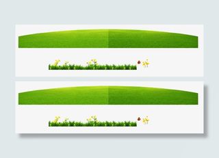 树叶环保草地美景卡通环保草地美景免抠