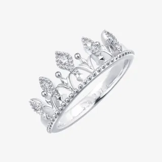 银色皇冠戒指免抠