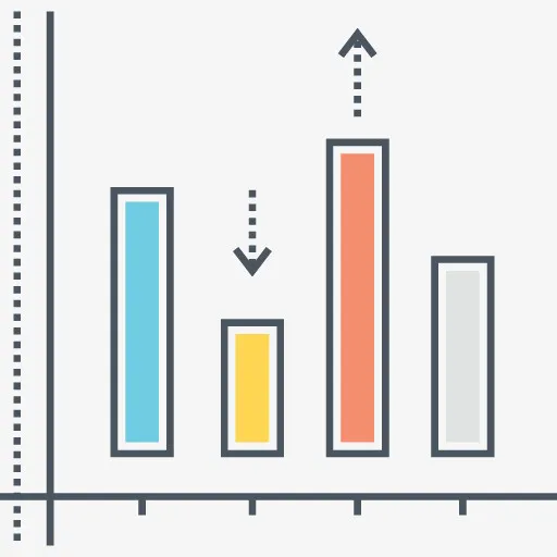 水彩柱状图装饰免抠图免抠