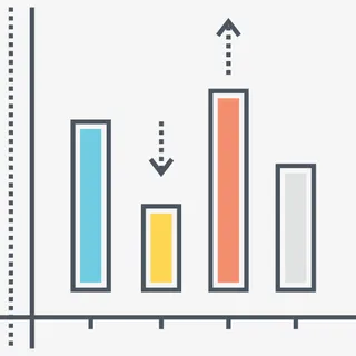 水彩柱状图装饰免抠图免抠